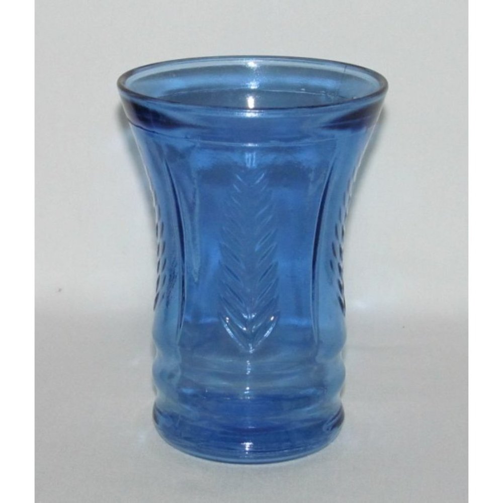 Maryland Glass Co. FEATHER Cobalt Blue Flat Water Tumbler